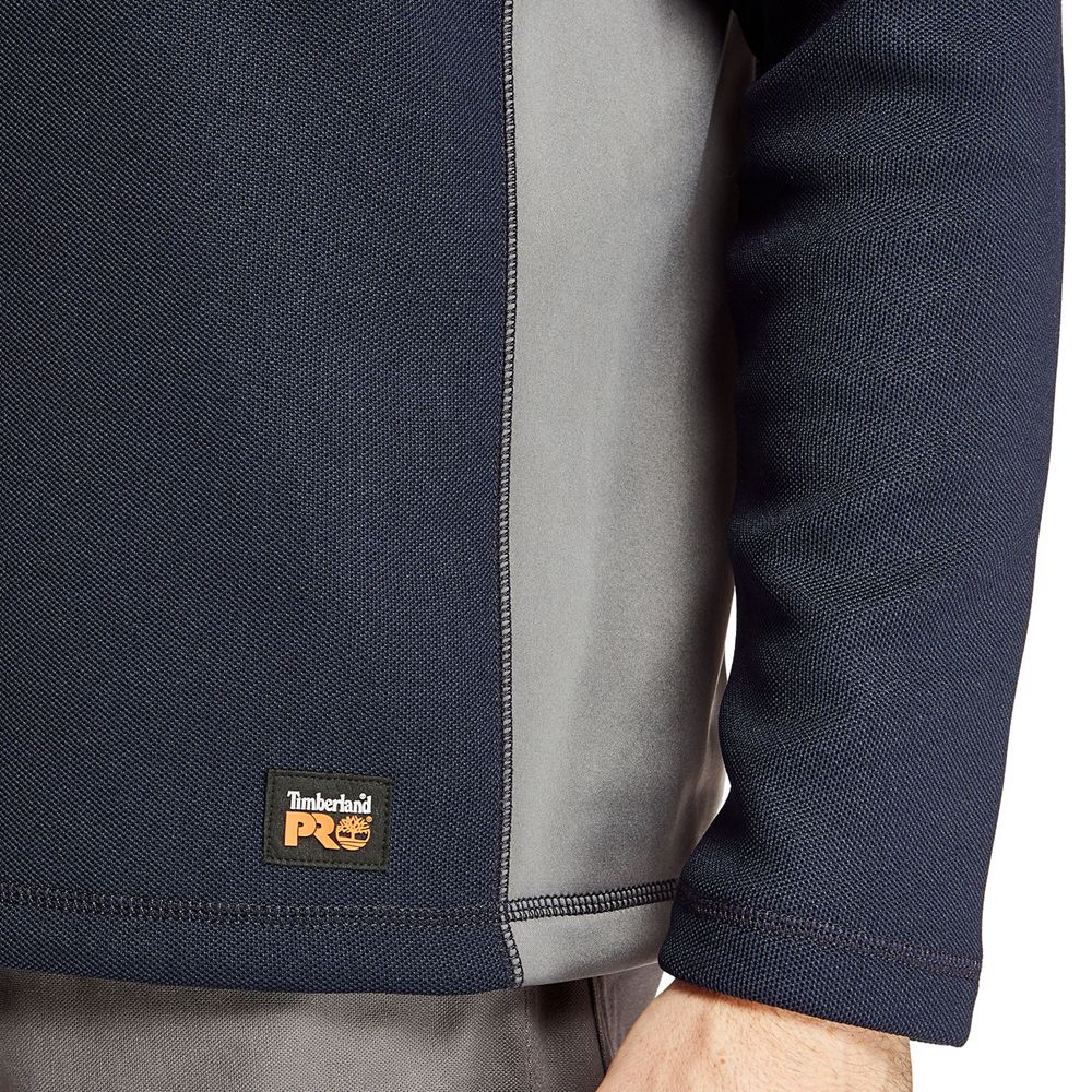 Hanorac Timberland Barbati Bleumarin - Pro® Studwall Quarter-Zip Textured Fleece - Romania - JIMNEQ8